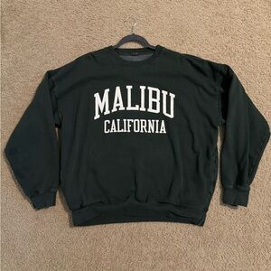 Brandy Melville Malibu California Dark Green Sweater